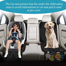 MORROLS Car Seat Protector - Baby Car Seat Protector for Child Seats, Waterproof and Stains Resistant Seat Protectors with Thickest Padding - Universal Size - Mesh Pockets(Black, 2-Pack)