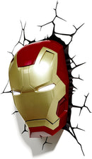 Marvel Iron Man Mask 3D Wall Light, for Not Suitable for Children under 36 Months