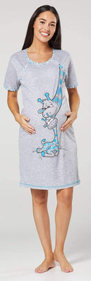 HAPPY MAMA. Women'S Maternity Nursing Nightdress Breastfeeding Nightshirt. 366P