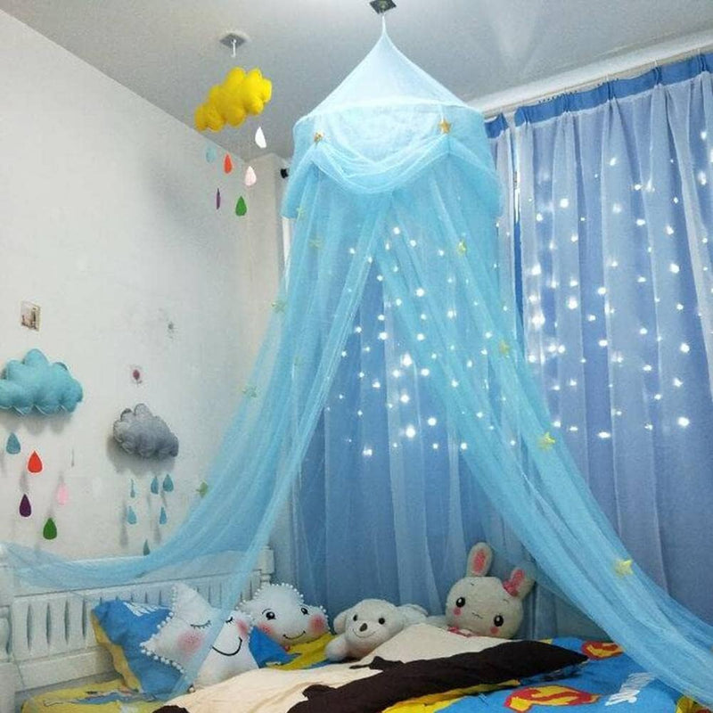 Facynde Bed Canopy for Girls | Dream Butterfly Design Hanging Curtain - Elegant Dome Net for Single to Bed Bedroom Decoration