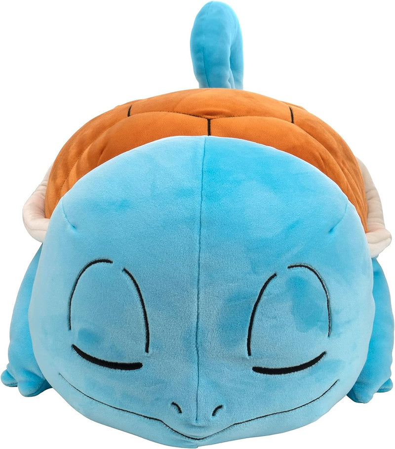 Pokémon PKW0220 45 Cm Schiggy 18-Inch Sleeping Squirtle-Cuddly Must Have for Pokemon Fans-Plush Perfect for Traveling, Car Rides, Nap, Play Time, Multi