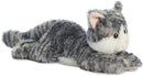 AURORA, 31538, Flopsies Lily Cat, 12In, Soft Toy, Grey and White