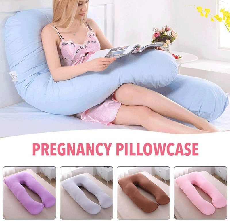 Pregnancy Pillow Cover U Shaped Comfortable Multifunctional Maternity Body Removeable Pillow Case Ideal for the Future Mother'S Sleep 140X80Cm