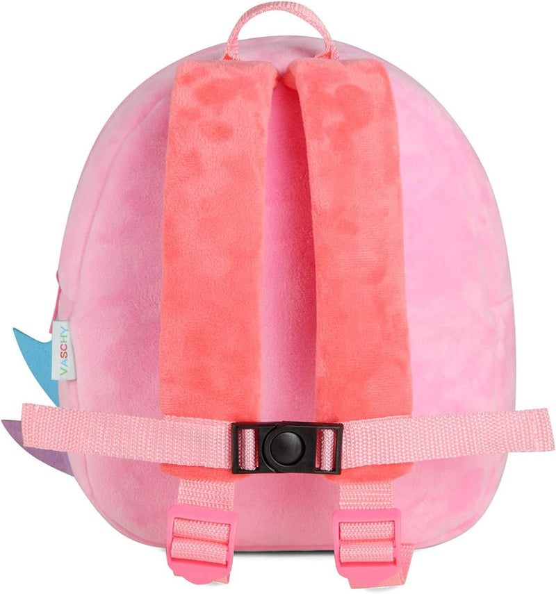VASCHY Toddler Backpack, Cartoon Animal Children'S Backpack Plush Mini School Bags for 2-4 Years Old Baby Kids Girls, Gift for Kindergarten Kids, Pink Unicorn