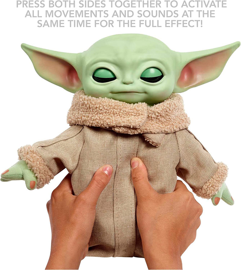 Star Wars Grogu Squeeze and Blink Plush with Sounds and Movement, Collectible Gift for Star Wars Fans, HJM25