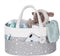 Nappy Caddy Organiser Nursery Storage with 3 Compartments, UK Company, Grey Basket with Detachable Divider, Diaper Bag, Baby Accessories, Newborn Gifts for Mom