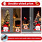 Zemu Christmas Window Stickers Reusable, Double Sided Peeping Santa Rudolph Reindeer Xmas Scene Stickers with Snowflakes PVC Decals Display Decorations for Glass/Door/Indoor/Outdoor, 2 Sheets Large