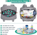 Welavila Changing Bag Backpack, Baby Nappy Diaper Bag, Unisex Travel Back Pack with Changing Mat & Pacifier Holder for Mom & Dad