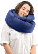 Huzi Infinity Pillow - Design Power Nap Pillow, Travel and Neck Pillow (Navy)