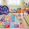 IMIKEYA Kids Play Rug Mat Playmat with Colorful Pattern, Playtime Collection ABC Alphabet, Seasons, Months, Fruit and Shapes Educational Area Rug for Kids Playroom Children Bedrooms