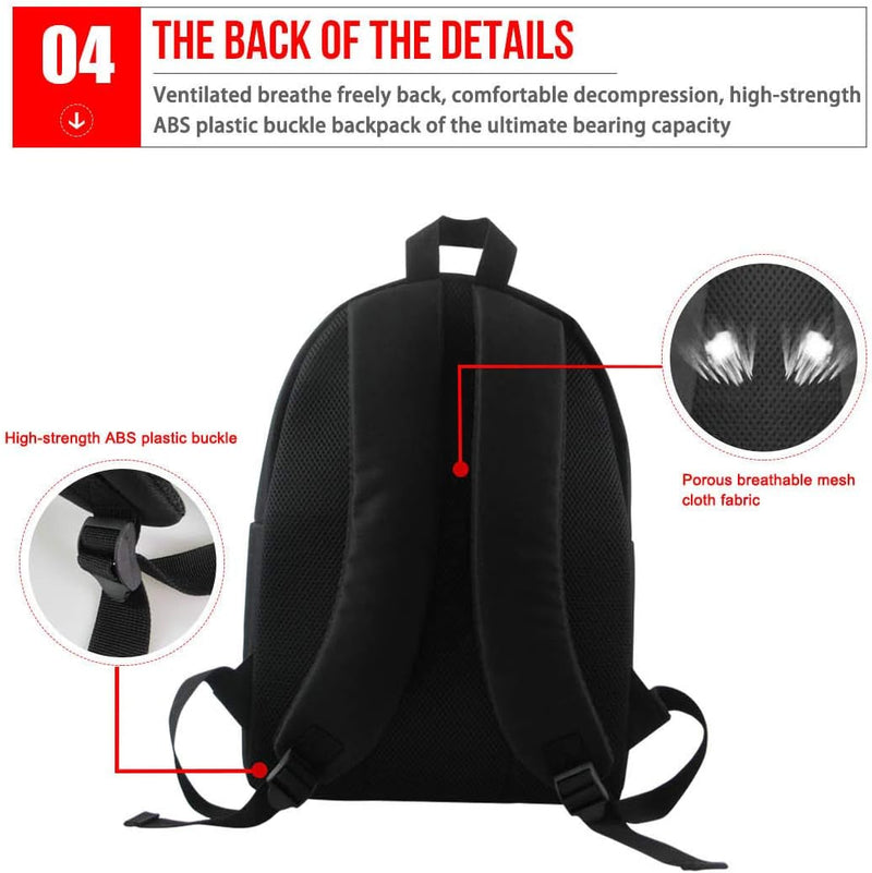 Cute Penguin Backpack Fashion Novelty School Bookbags Casual Travel Daypack for Teen/Kids/Boys/Girls