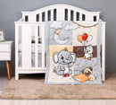 Hmtideby Animal Themed Baby Toddler Blanket Quilt Cot Comforter Crib Baby Quilts for Boys and Girls Nursery Bed Throw Blanket 84X107Cm-Grey Elephant