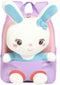 Eastuy Rabbit Backpack | Lightweight Toddler Bookbag with Bunny Stuffed Doll - Cartoon Toddler Schoolbag, Plush Animal Mini Travel Bag for Baby Girl Boy 2-6 Years Old