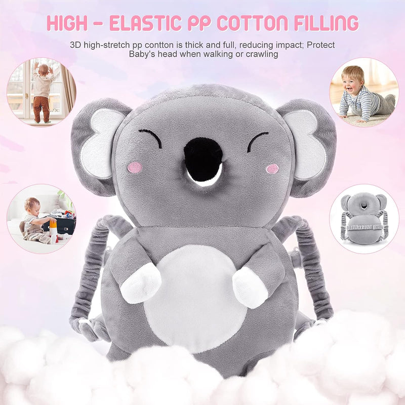 Felly Baby Head Protector Pad,Back Protection and Shoulder Protector,Adjustable Infant Safety Cushion Backpack for Baby Walkers,Cute Little Koala.