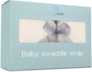 Bluemello Baby Swaddle Blanket | Ultra-Soft Plush Essential for Infants 0-6 Months | Receiving Swaddling Wrap White | Ideal Newborn Registry and Toddler Boy Accessories | Perfect Baby Girl Shower Gift